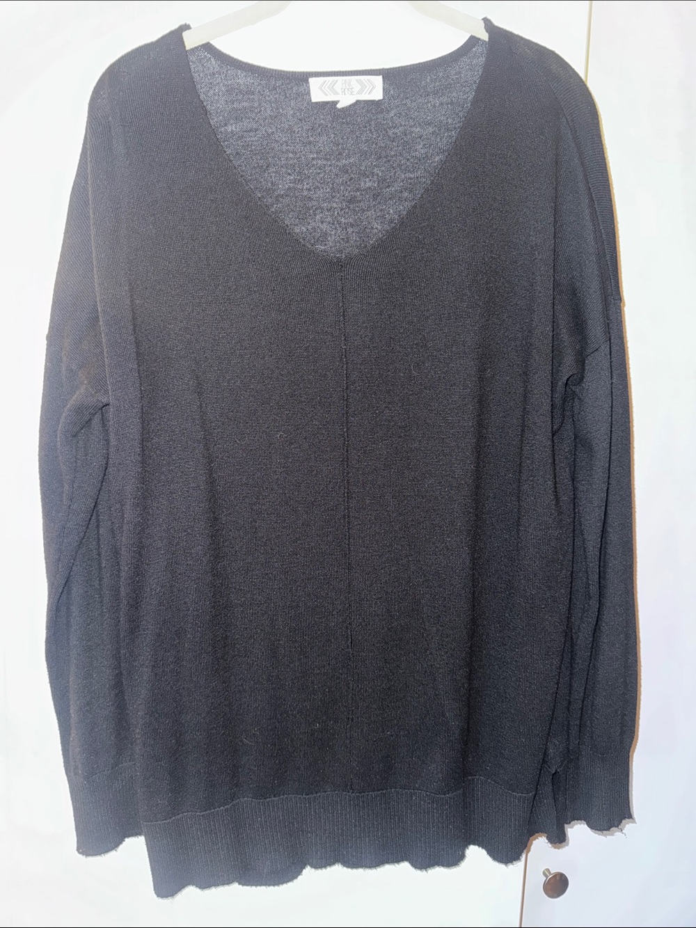 PINK ROSE Black V-Neck Sweater